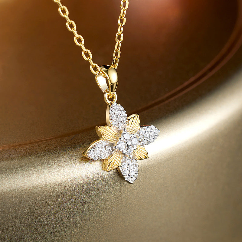 Planderful S925 Sterling Silver Medieval Style Four Leaf Clover Necklace For Women Elegant Everyday Jewelry