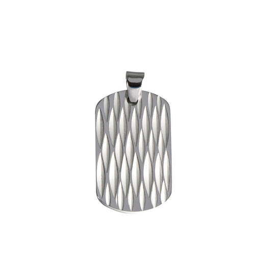 Stainless Water Ripple Pendant Geometric Necklace Unisex