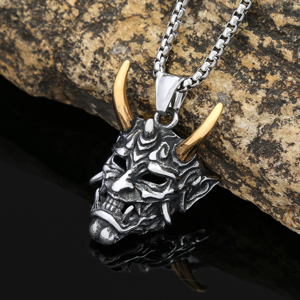 Golden Horn Prajna Titanium Steel Necklace for Men