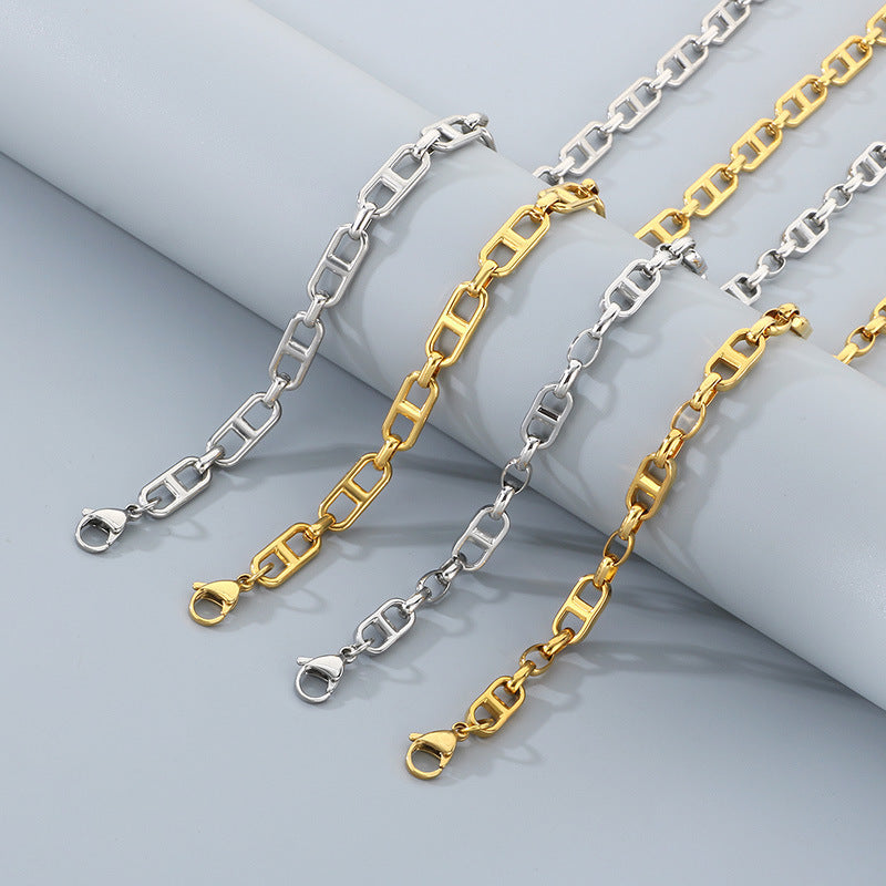 Hipster Hip Hop Japanese Chain Necklace Bracelet For Men