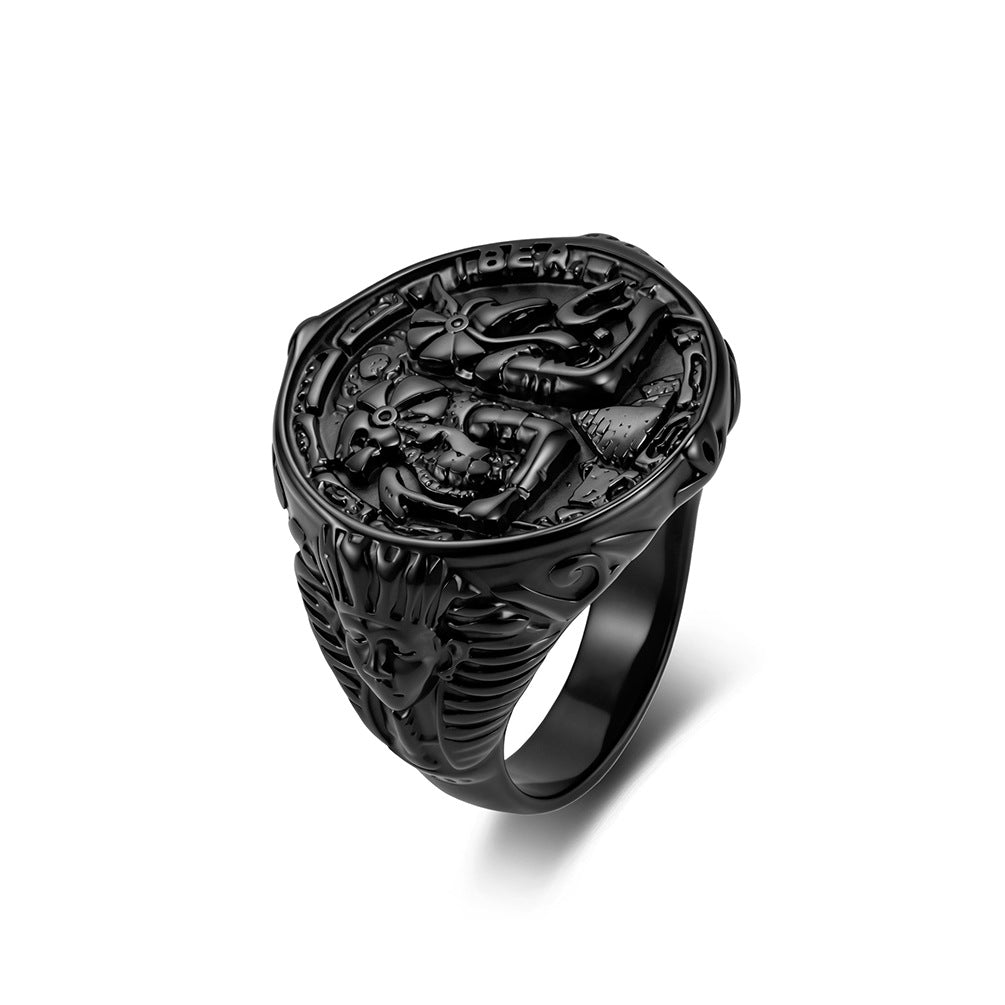 Egyptian Anubis Stainless Steel Ring