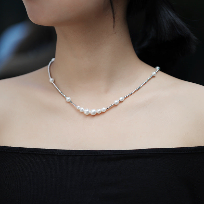 S925 Sterling Silver Freshwater Pearl Necklace