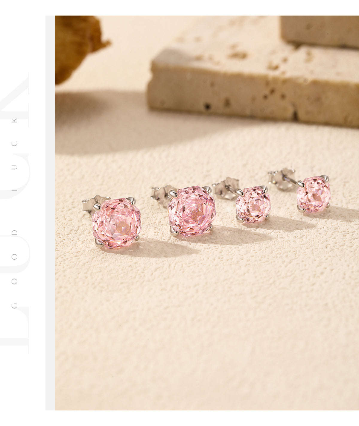 925 Sterling Silver Minimalist Rose-Cut Zircon Stud Earrings