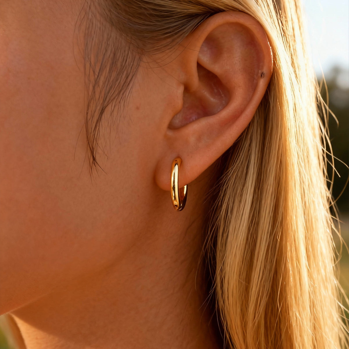 Gold-Tone Hinged Hoop Earrings — 3-Pair Set