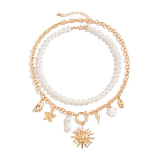 Planderful Vienna Verve Necklace – Elegant Multi-Layered Beach Design