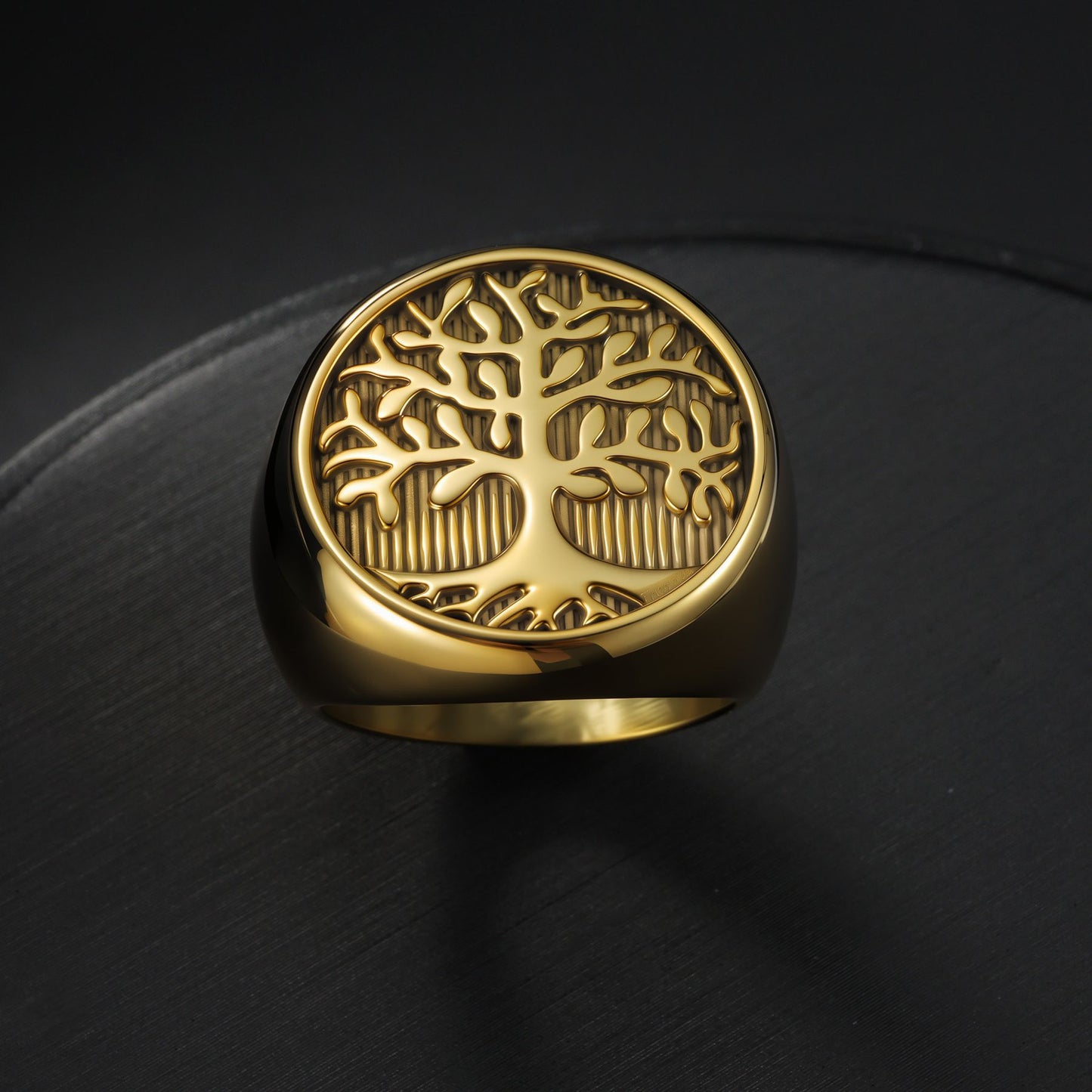Planderful Tree of Life Ring for Men Stainless Steel