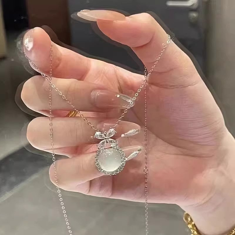 Planderful Sterling Silver Necklace 925 Delicate Clavicle Chain For Women Gift Festival Birthday