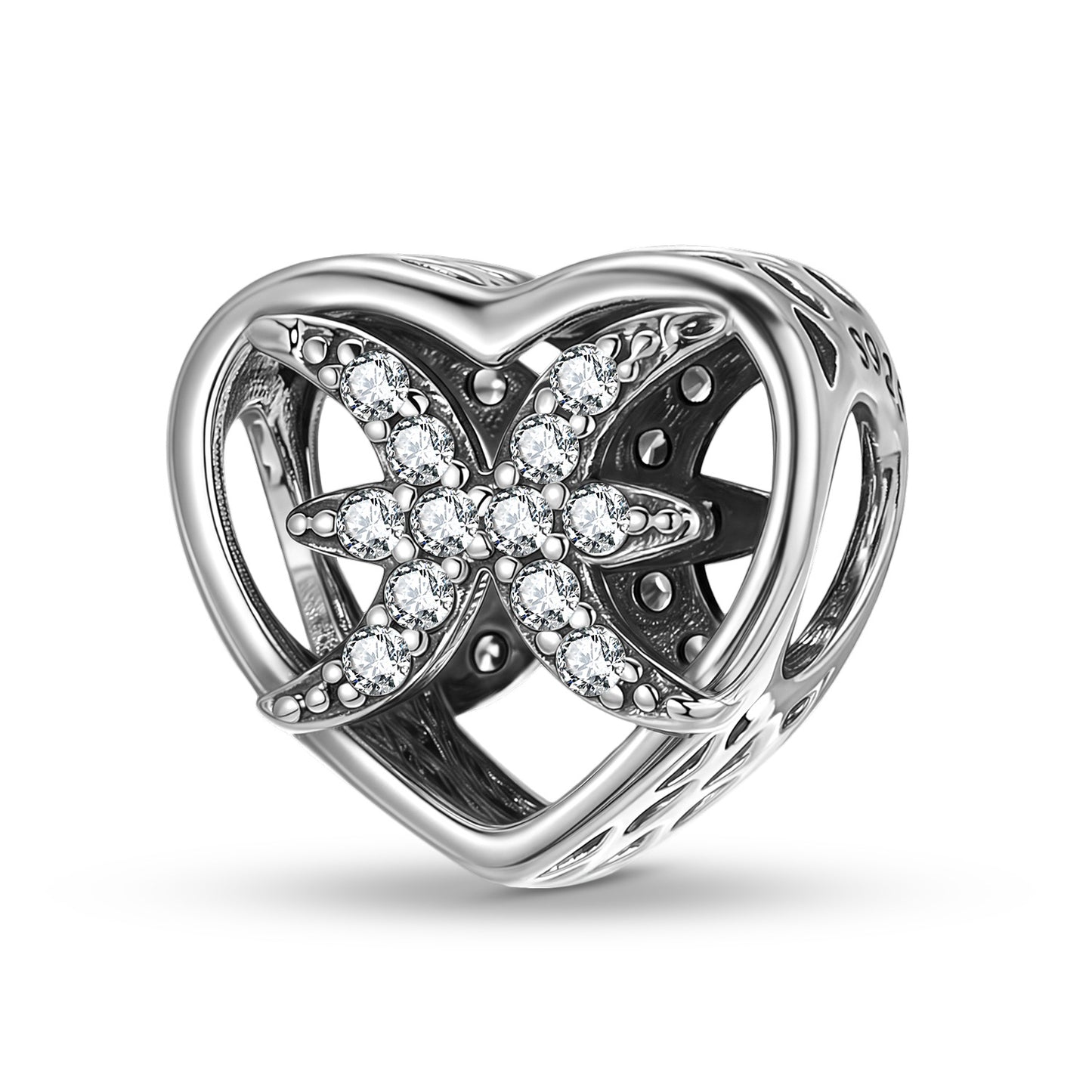 Planderful Jewelry Sterling Silver Beading Pendant With Zircon For Elegant DIY Jewelry