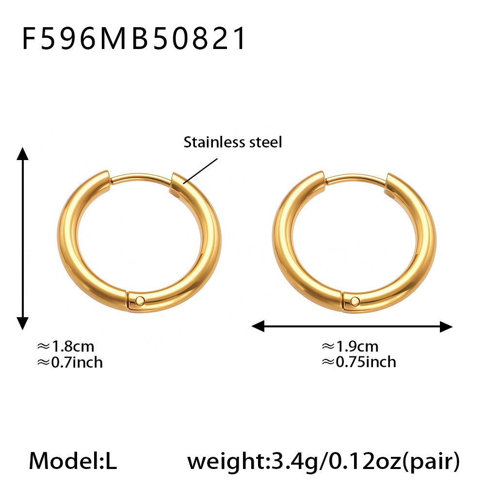 Planderful Minimalist Stainless Steel Circle Earrings Unisex