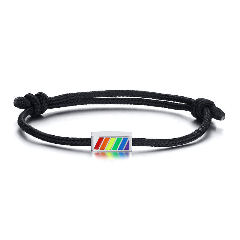 Braided Adjustable Stainless Steel Bracelet Unisex