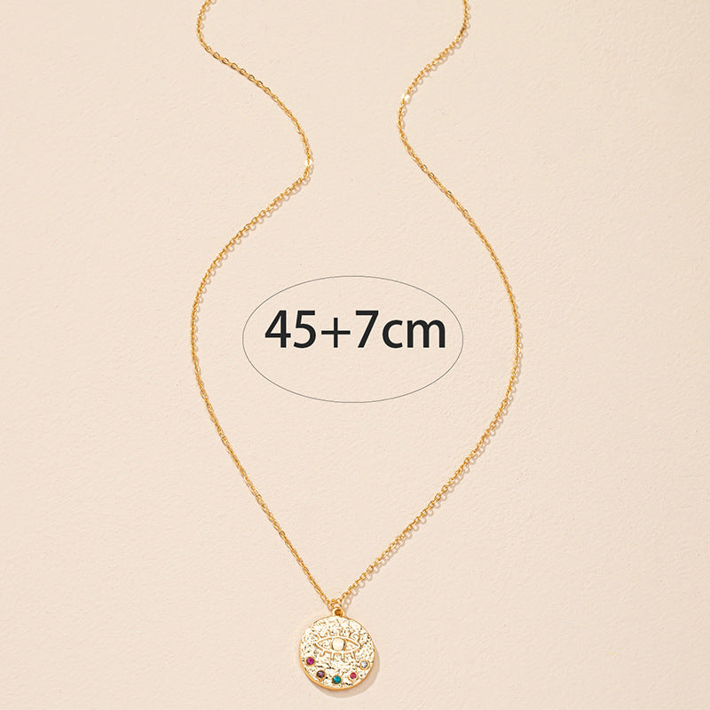 Sunflower and Eye Charm Necklace - Vienna Verve Collection