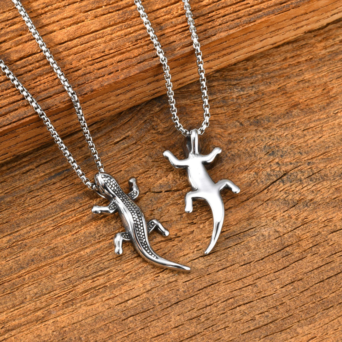 Gecko Lizard Cool Sa Stainless Steel Pendant for Men