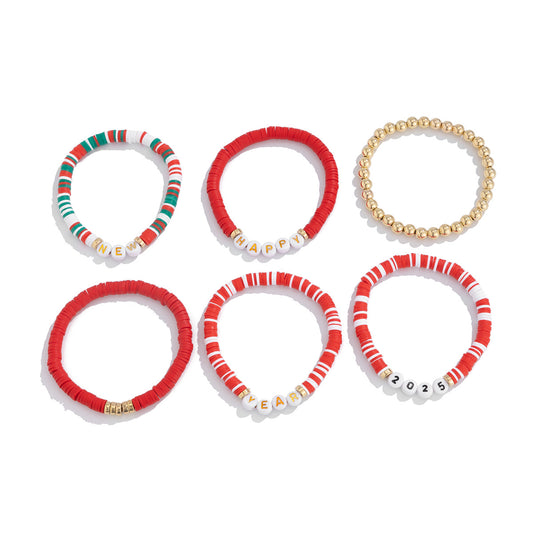 Planderful Vienna Verve Bracelet Set – Versatile Color Soft Pottery Beaded Design