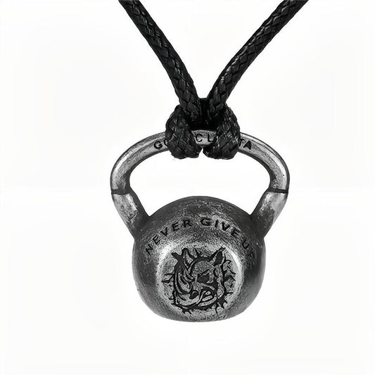 European and American Jewelry Wholesale Titanium Steel Men's Kettlebell Pendant Necklace