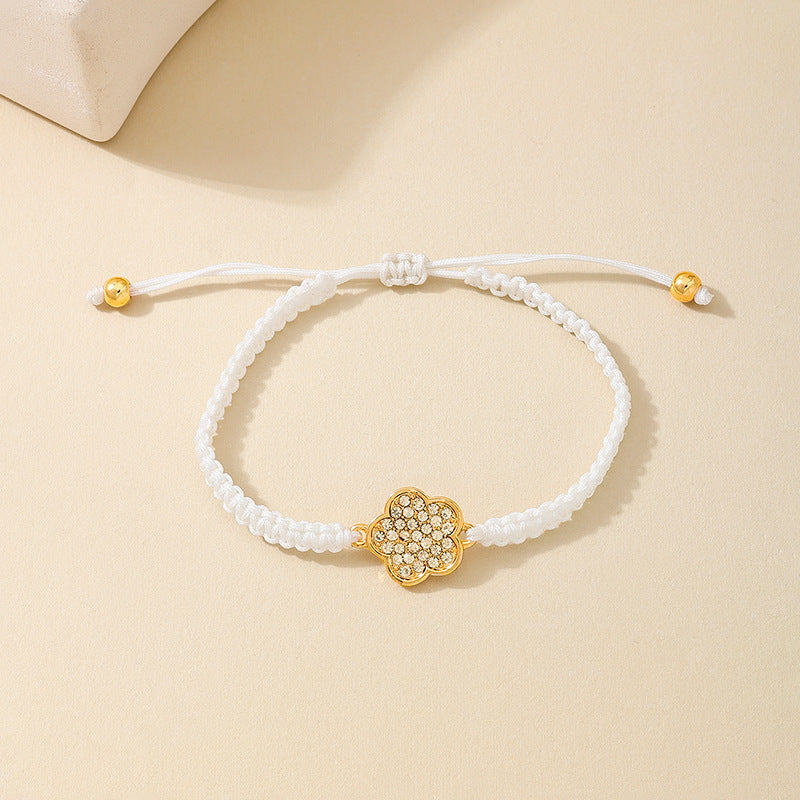 Fashionable Metal Five-Leaf Clover Bracelet Set by Planderful