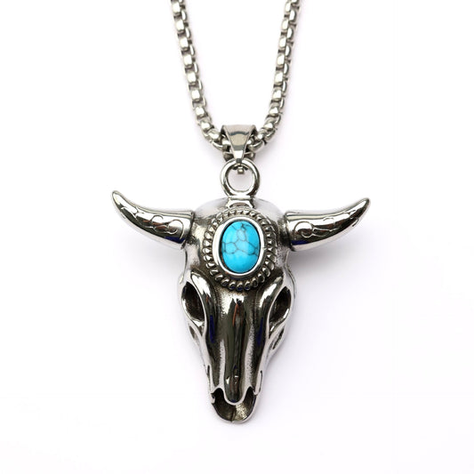 Vintage Stainless Steel Men's Pendant Necklace