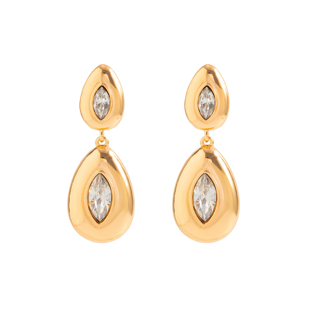 Planderful Teardrop Zircon Drop Earrings For Effortless Everyday Professionals Vienna Verve