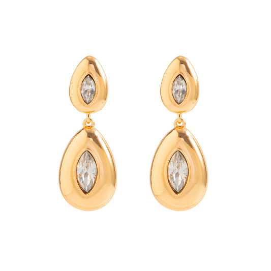Planderful Teardrop Zircon Drop Earrings For Effortless Everyday Professionals Vienna Verve