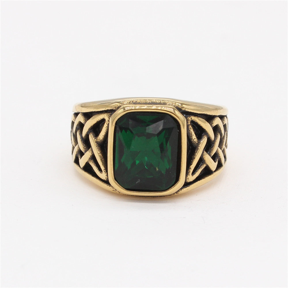 Viking Pattern Titanium Ring Unisex Durable Statement Jewelry Planderful For Men And Women