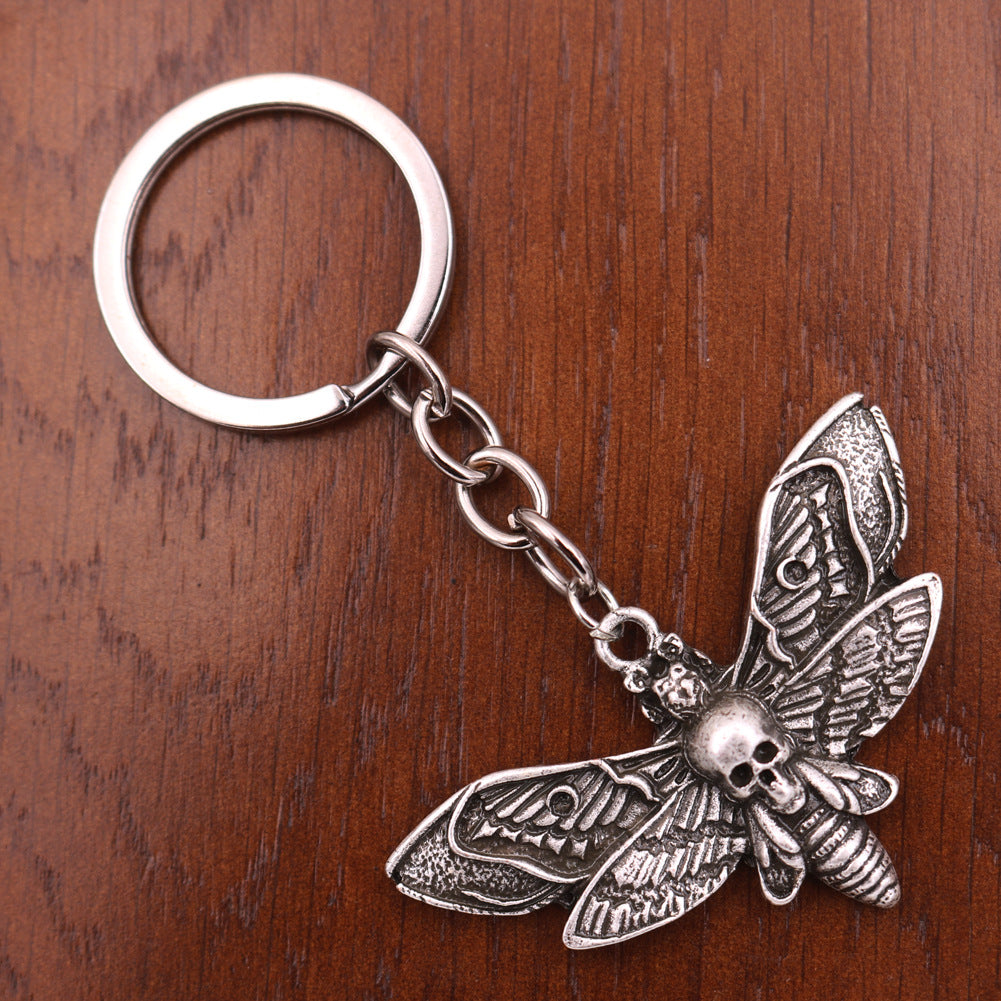 Valley of Death Moth Amulet Alloy Necklace for Men