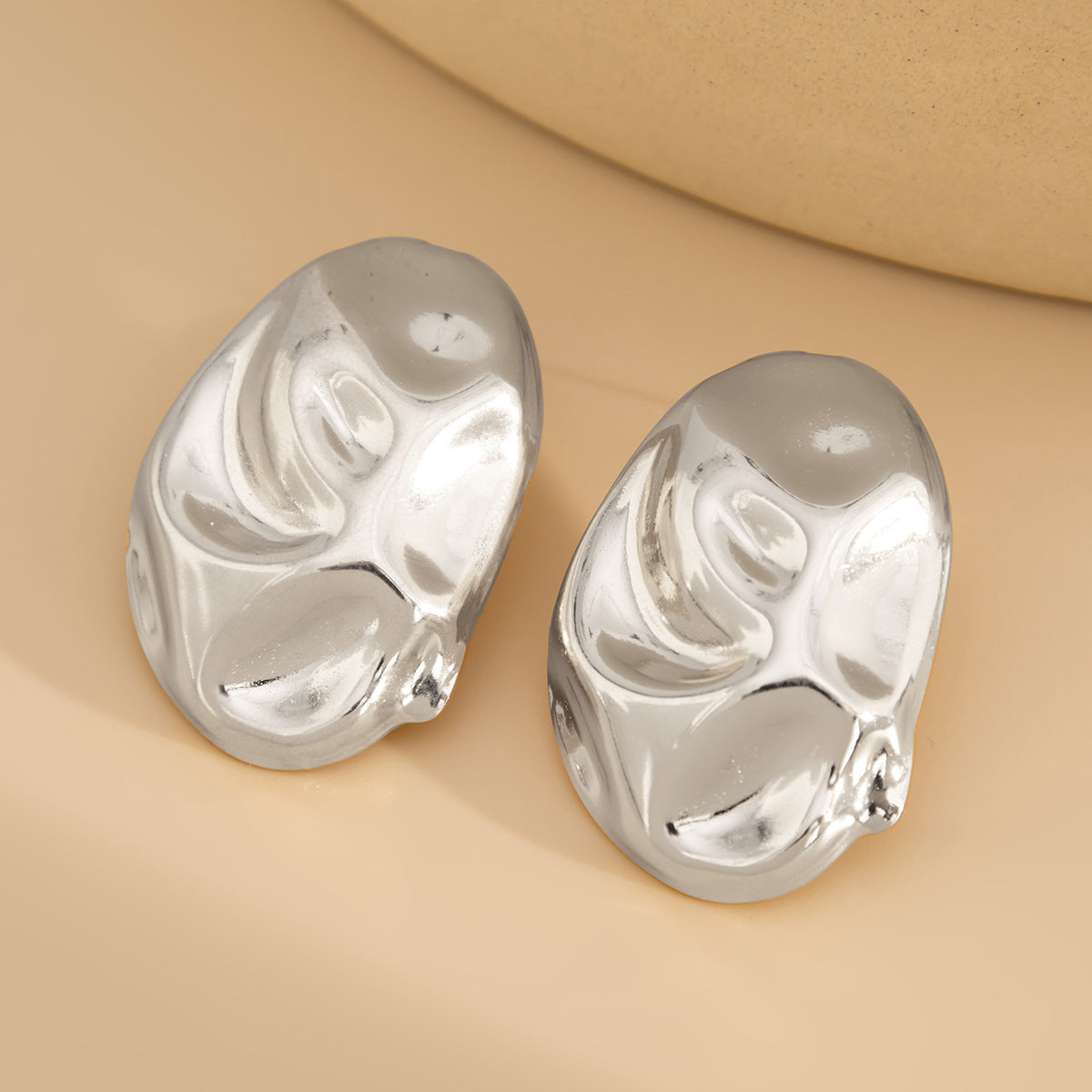 Planderful Vienna Verve Earrings – Exaggerated Asymmetrical Flower Design