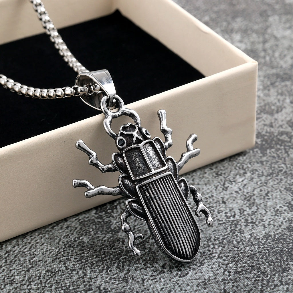 Vintage Stainless Steel Pendant Necklace