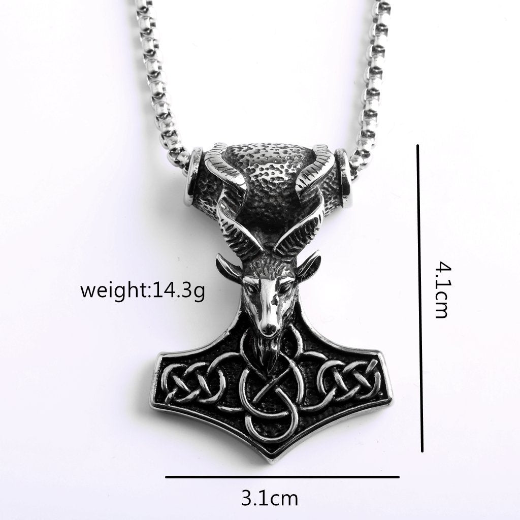 Vintage Stainless Steel Men's Pendant Necklace