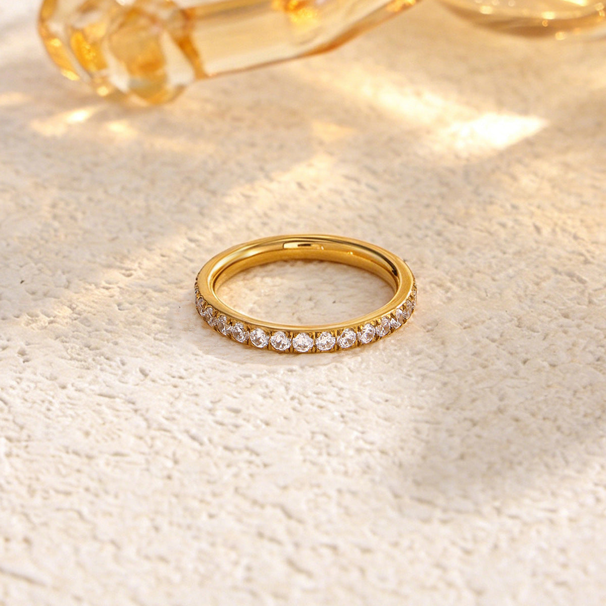 Stainless Steel Zircon Open Ring By Planderful Vienna Verve For Urban Professionals Statement Piece