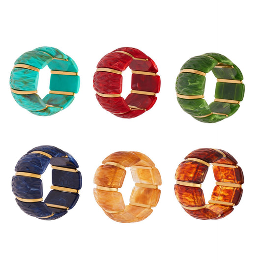 Planderful Resin Elastic Bracelet Eco Multicolor Women