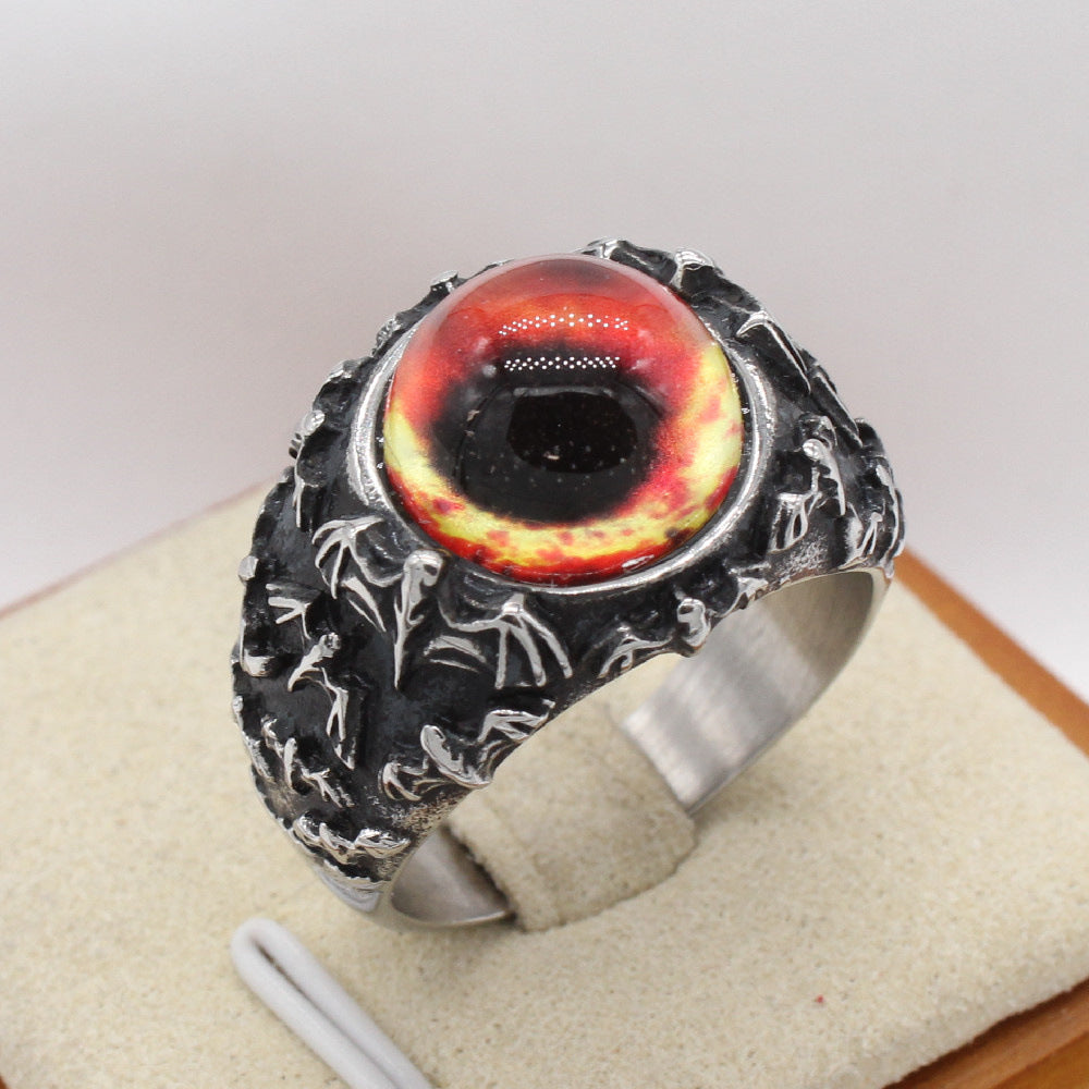 Planderful Titanium Steel Ring Unisex Retro Bat Design For Men And Women Everyday Genie Collection