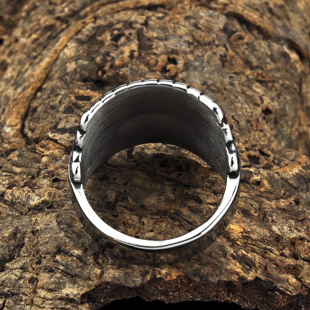 European and American Retro Jewelry Stainless Steel Ring Men