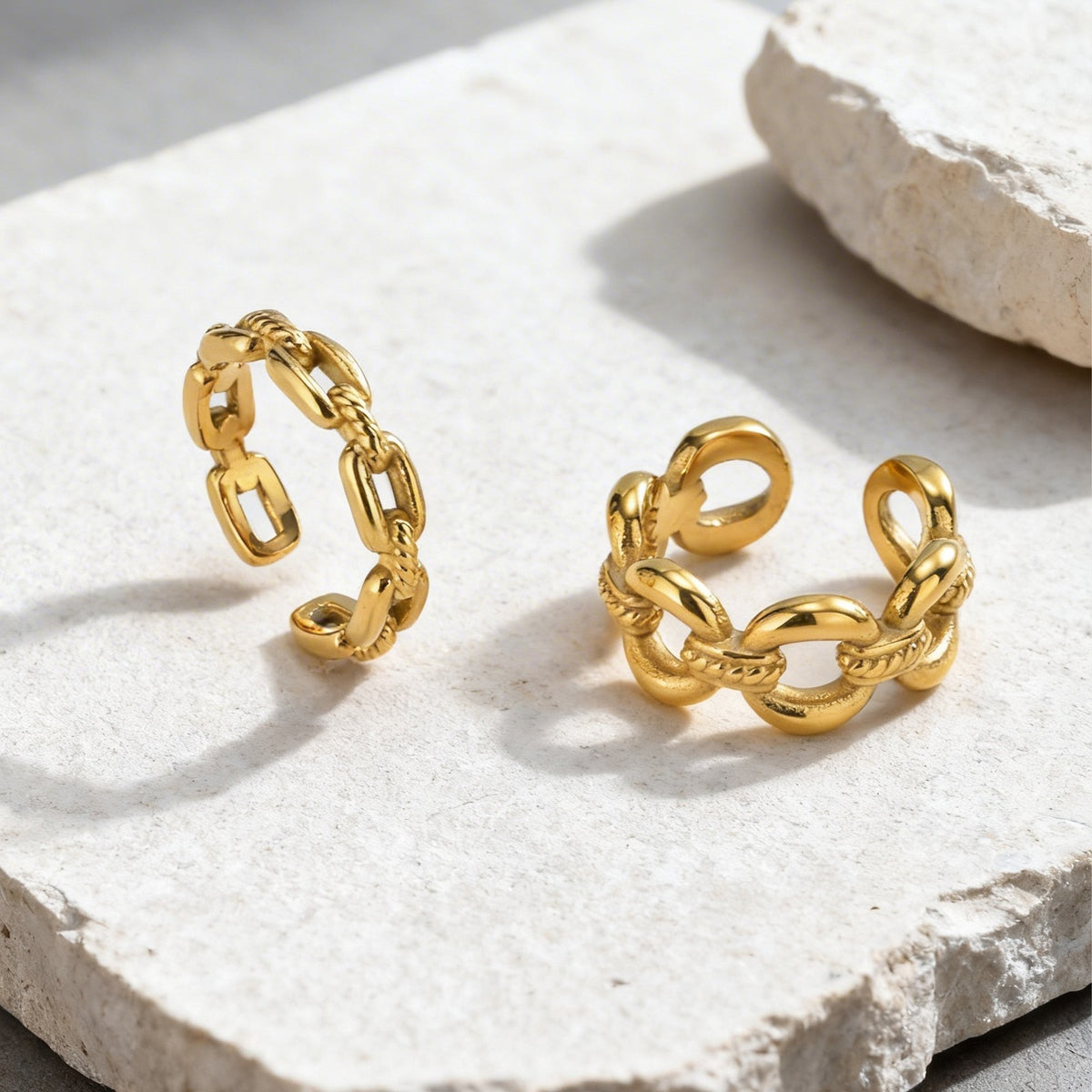 Stainless Steel Twist Hollow Weaving Cold Wind Ring