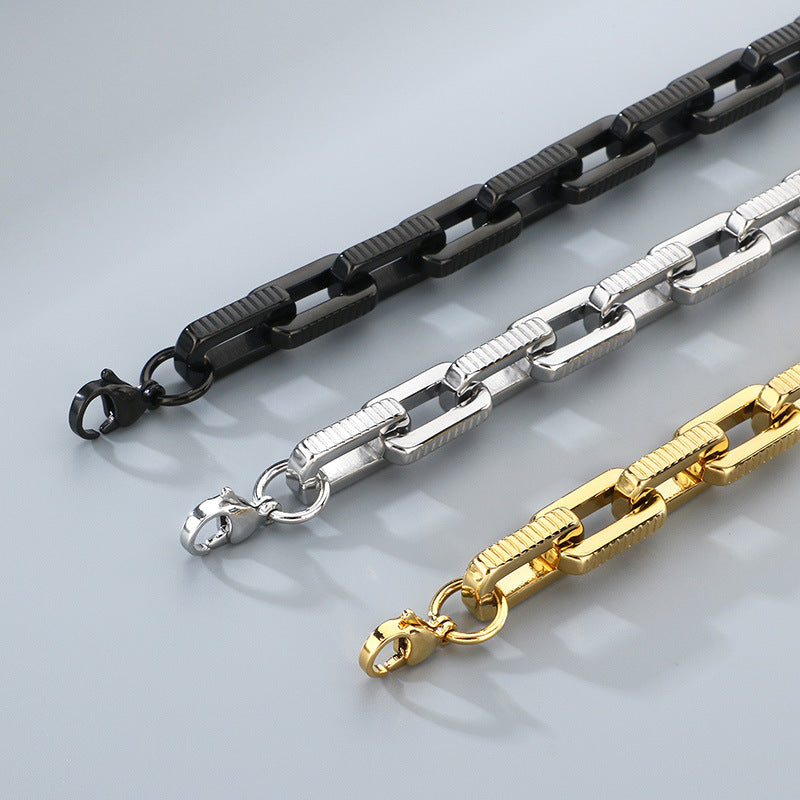 Planderful Hip Hop Locomotive Bracelet For Men Adjustable