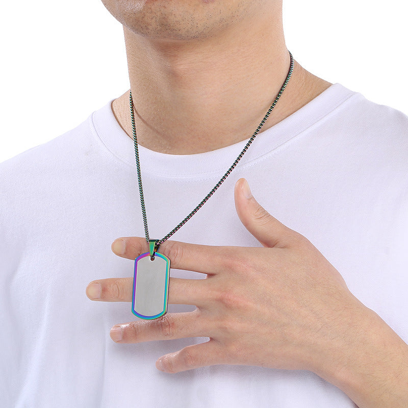 Planderful Men Hip Hop Metal Pendant Necklace Durable Urban