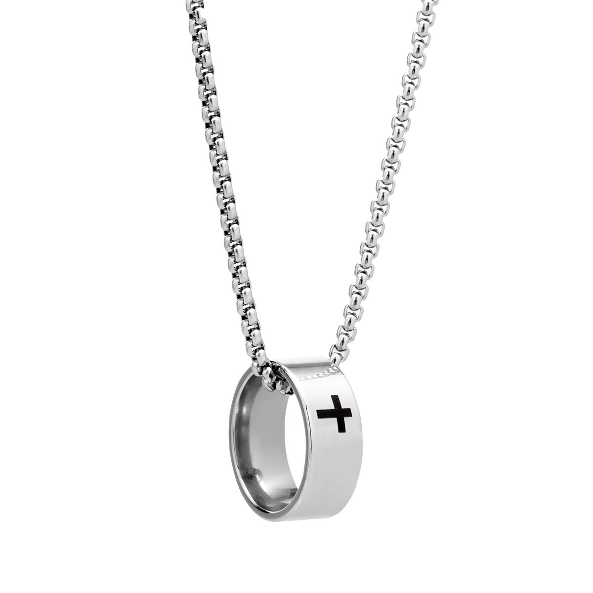 Europe to America Simple Titanium Necklace for Couples