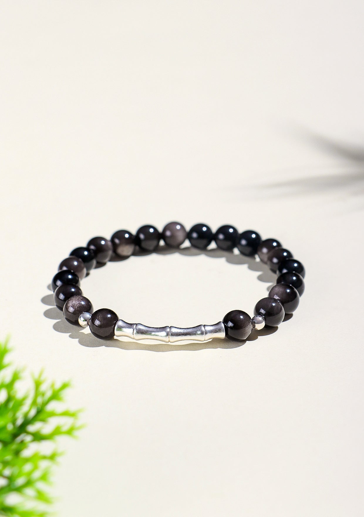 Planderful Fortune's Favor Bracelet – Elegant Obsidian and Opal Design