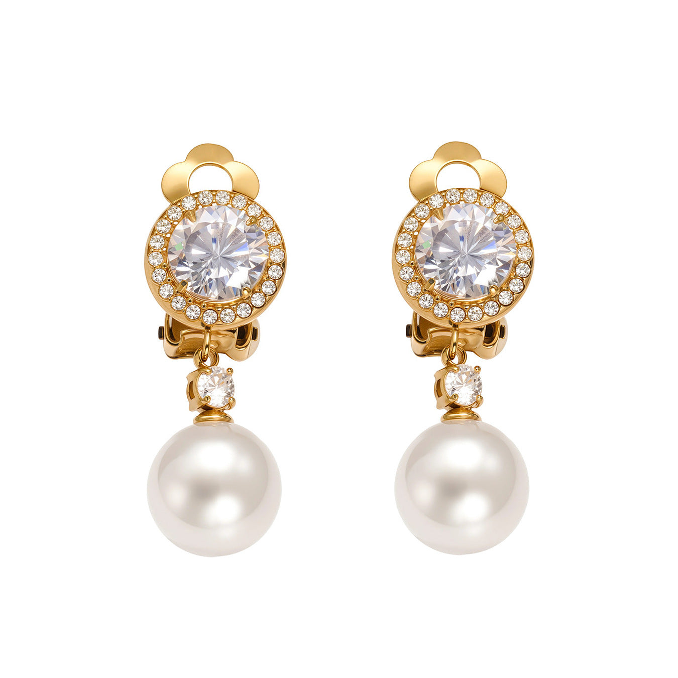Planderful Everyday Genie Zircon Pearl Earrings For Women