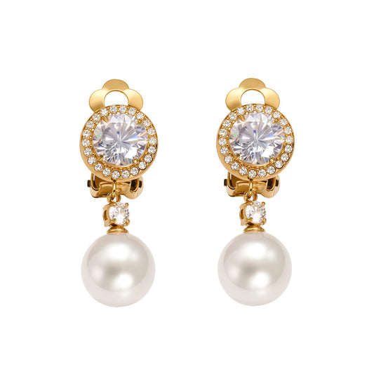Planderful Everyday Genie Zircon Pearl Earrings For Women