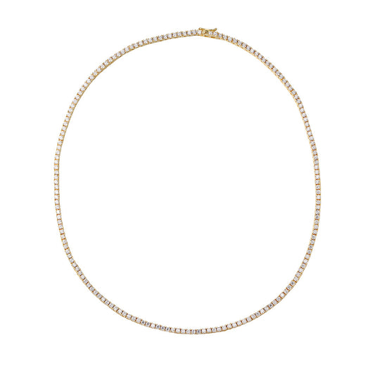2mm Zircon Tennis Chain S925 Sterling Silver Hip Hop Full Necklace
