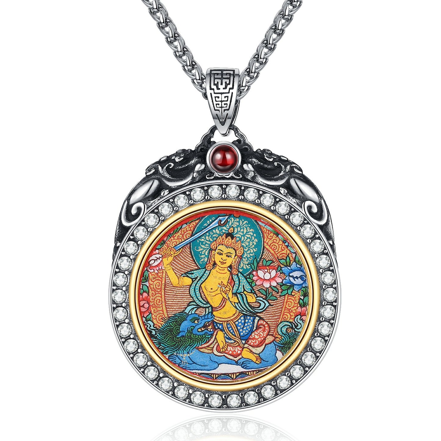 Stone Necklace – Elegant Zodiac Buddha Pendant