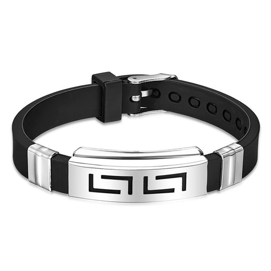 Planderful Everyday Genie Silicone Stainless Steel Sports Bracelet Korean Edition Cross Unisex For Him And Her