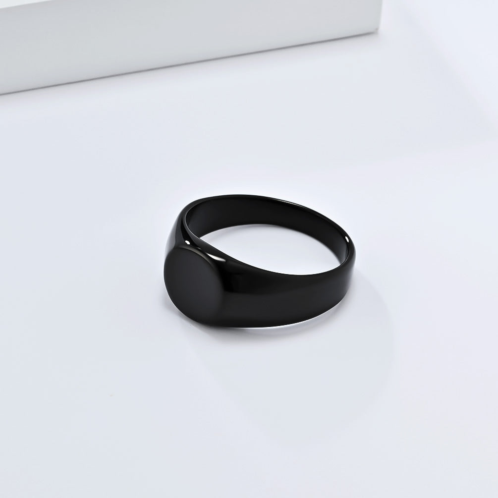 Cold And Smooth Titanium Steel Ring For Men And Women