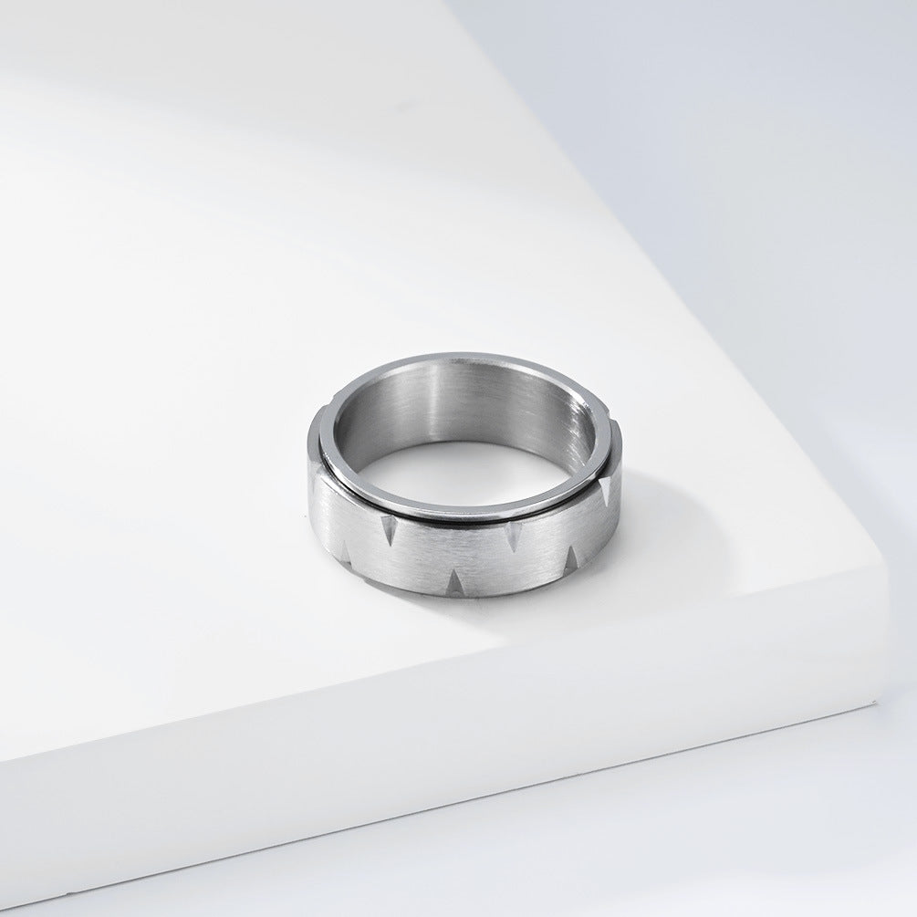 Planderful Everyday Genie Titanium Rotating Ring For Men Unisex Fade Resistant Durable Steel Statement