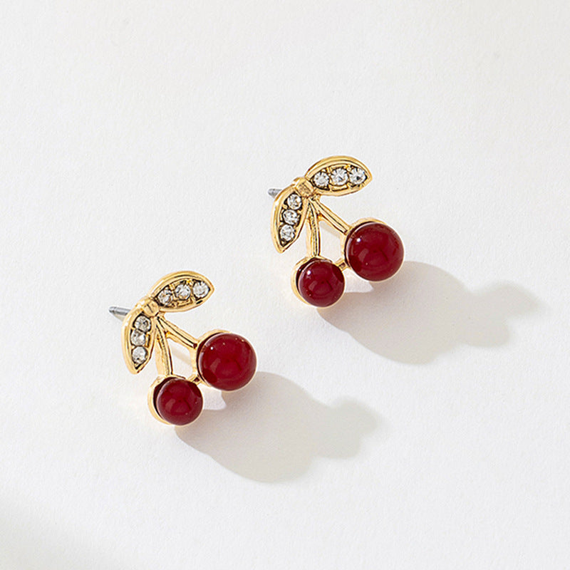 Personalized Red Cherry Earrings for Women by Planderful