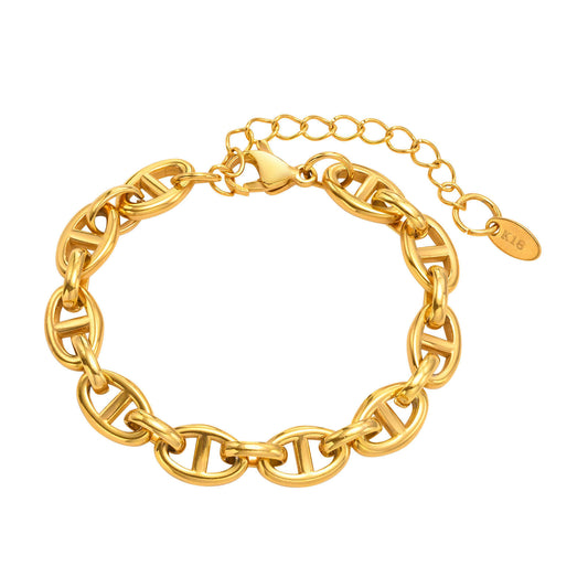 Planderful Jewelry Geometric 18K Gold Bracelet