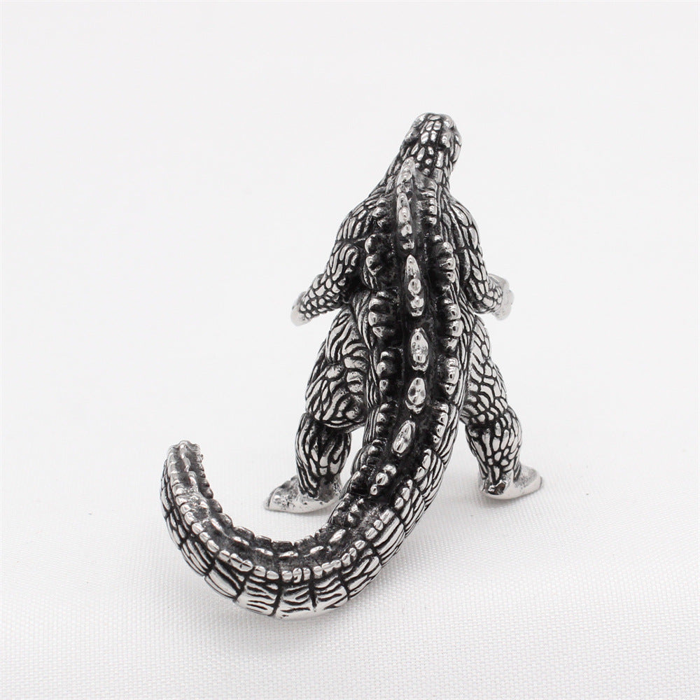Planderful Dinosaur Pendant Titanium Steel Ornament For Unisex Retro Style Lovers Everyday Genie Collection
