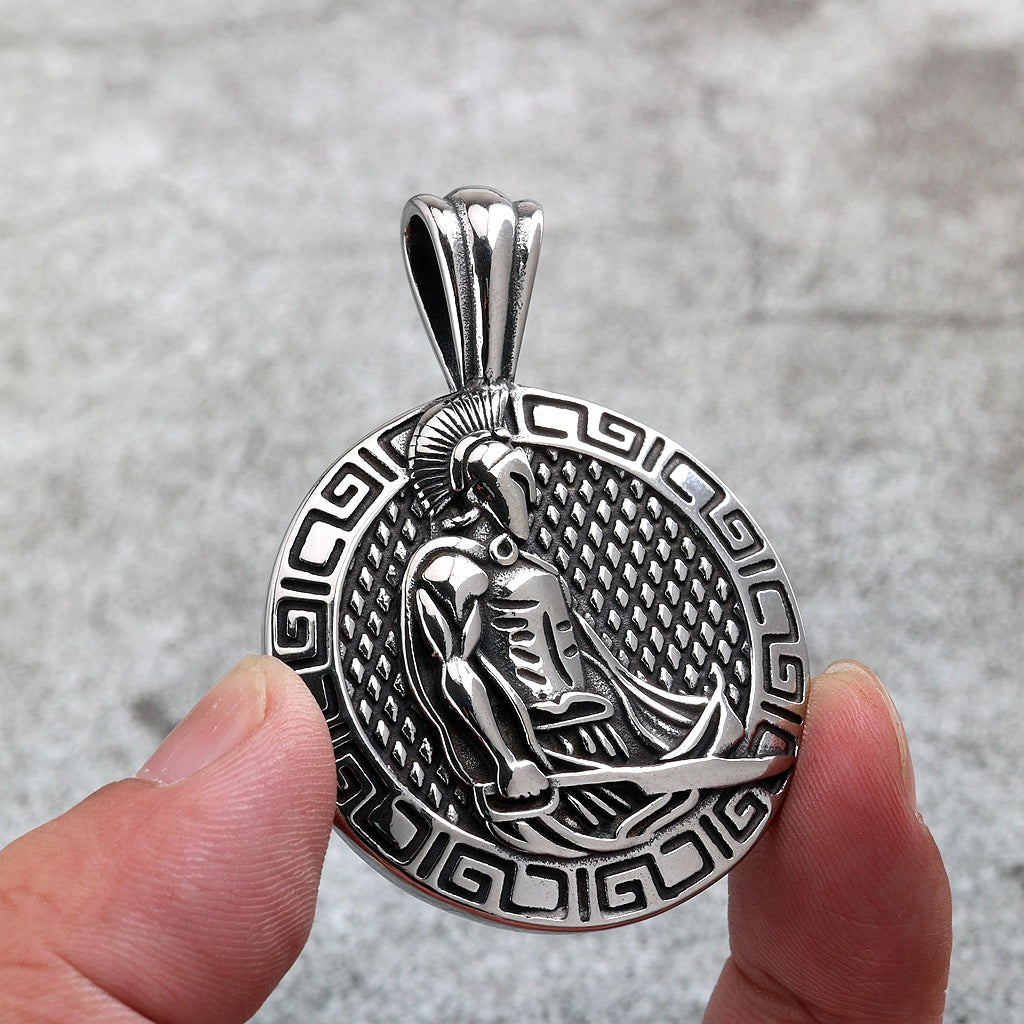 Vintage Stainless Steel Men's Pendant Necklace