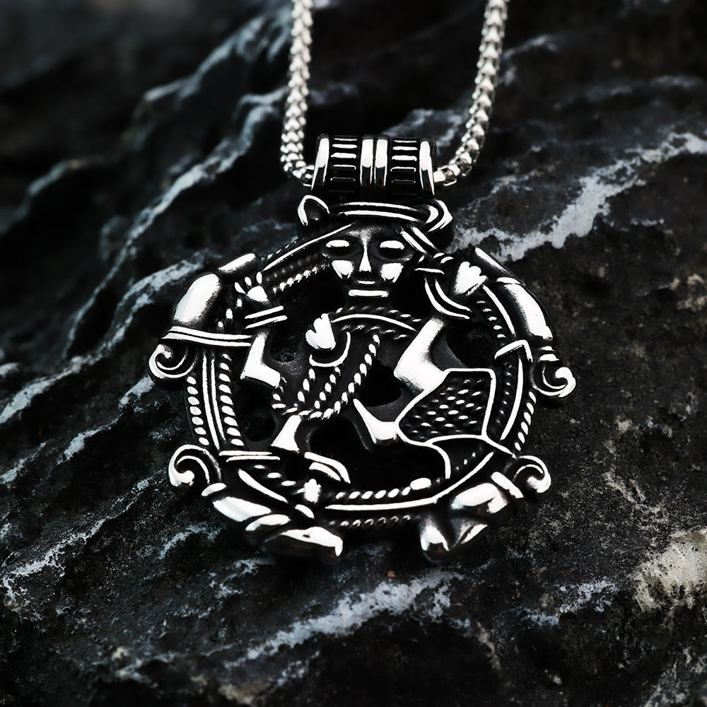 European And American Retro Stainless Steel Viking Necklace