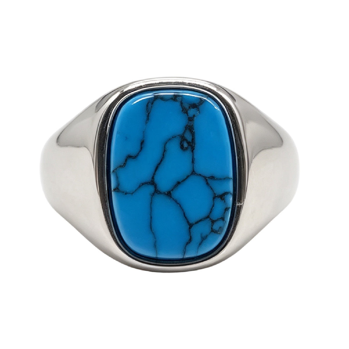 Retro Gemstone Titanium Steel Ring