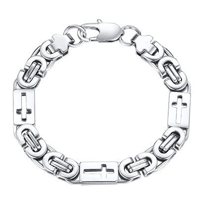 Cross Stainless Steel Bracelet for Men